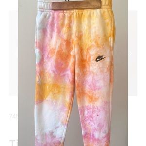 Tie dye Nike pants